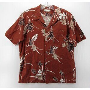 VINTAGE Hookano Shirt Large Hawaiian Button Up 70s 80s Floral Magnum PI